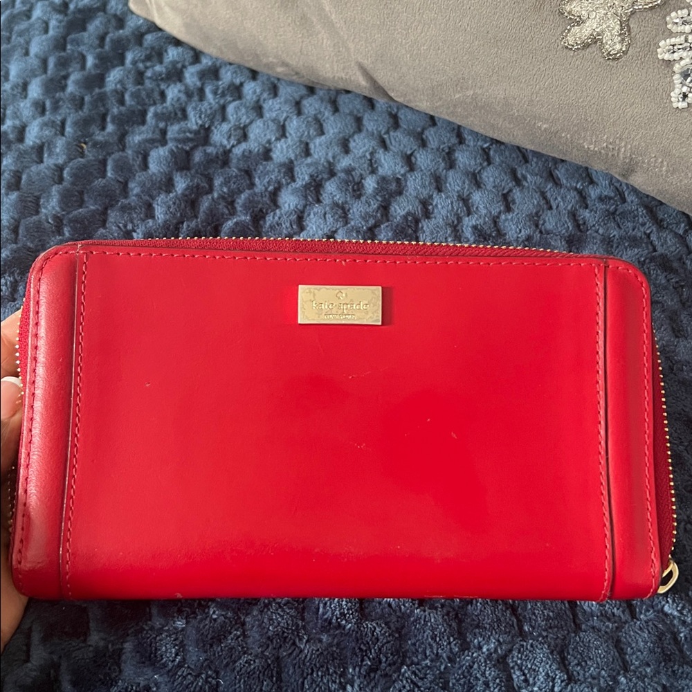 Kate Spade Cherry Red Zip Wallet